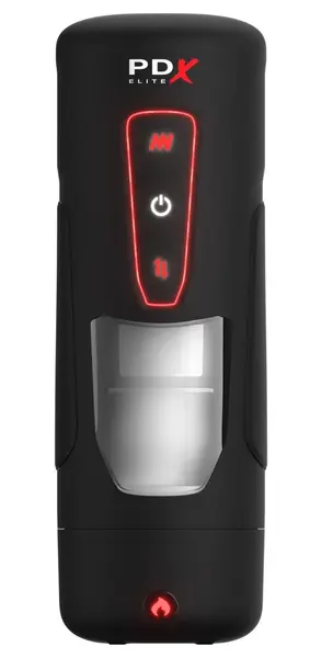 PDX Elite Milk Me Hotter Intimate Device Black Warming & Vibration 26.7cm