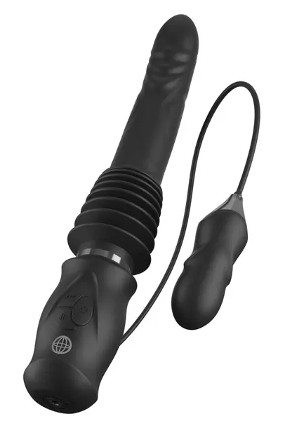 Fetish Fantasy Series Ultimate Silicone Thruster, 36.8 cm, Suction Cup, Black