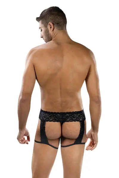 ENVY Midnight Stride Garters Black OS - Elegant Lace Leg Harness