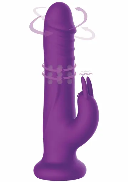 Playhouse Rotating Beads Rabbit Vibrator Silicone Rechargeable Pink