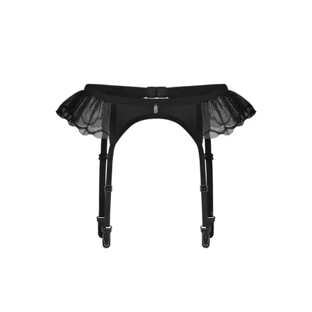 Obsessive Stelisa Black Garter Belt L/XL - Adjustable, Elegant Design