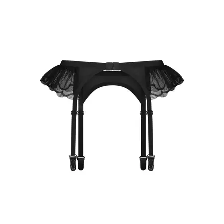 Obsessive Stelisa Black Garter Belt L/XL - Adjustable, Elegant Design