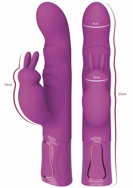 She.E.O Thick G-Spot Rabbit Vibrator Dual Motor Silicone Pink