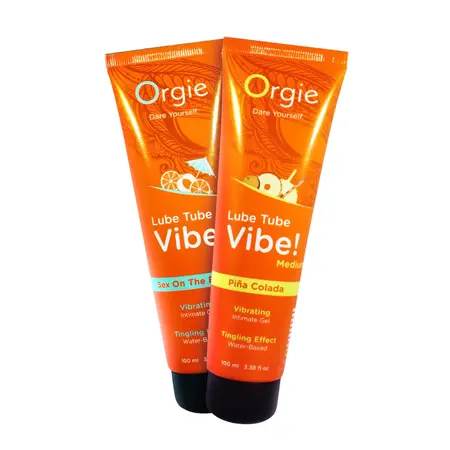 Orgie Lube Tube Vibe Pina Colada Flavored Intimate Gel 100ml