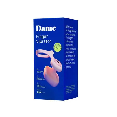 Dame Fin 2.0 Quartz - Compact Finger Vibration System, USB-C, Waterproof