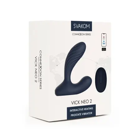 SVAKOM Vick Neo 2 Navy Blue - Dual-Action Intimate Device with App Control