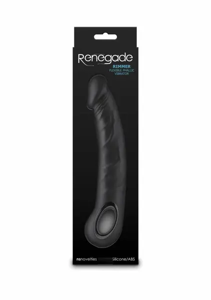 Renegade Rimmer Flexible Vibrating Intimate Device, Rechargeable, Black