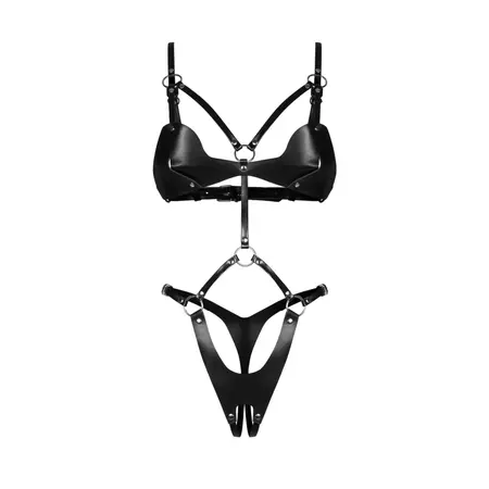 Obsessive Dame Controle Black Eco-Leather Teddy S/M/L Adjustable Straps