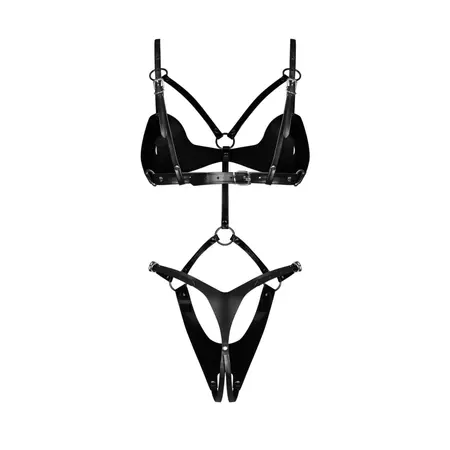 Obsessive Dame Controle Black Eco-Leather Teddy S/M/L Adjustable Straps