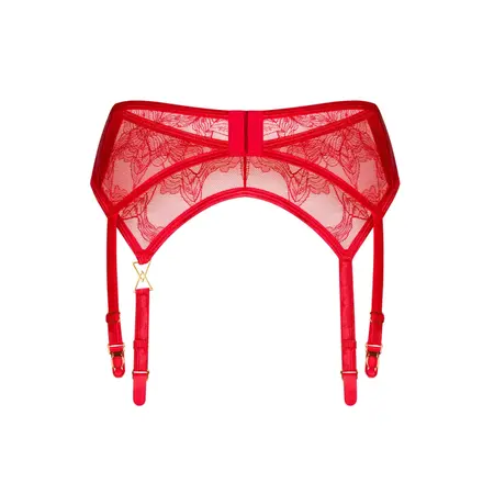 Obsessive Aliosa Garter Belt Red 2XL/3XL - Elegant Lace Detail