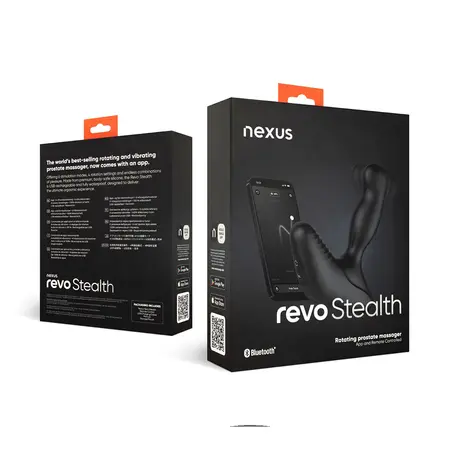 Nexus Revo Stealth App Enabled Black - Rotating Prostate Model, 95mm