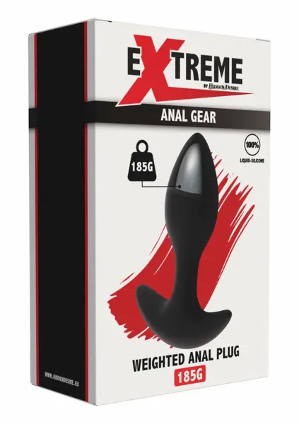 Hidden Desire Extreme Weighted Anal Plug 185g Silicone Black