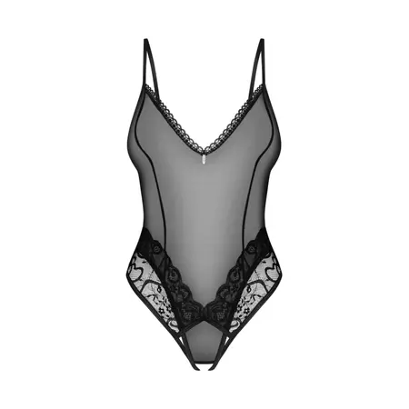 Obsessive Blomentis Teddy Black M/L Adjustable Lace Mesh Design