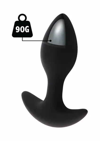 Hidden Desire Extreme Weighted Anal Plug 90g Silicone Black