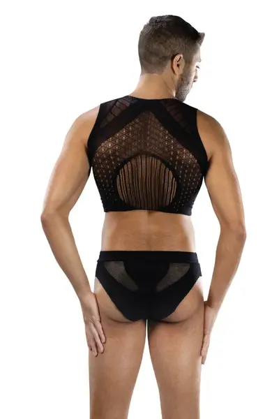 ENVY Maverick Edge 2 Piece Set Black OS - Geometric Lace Design
