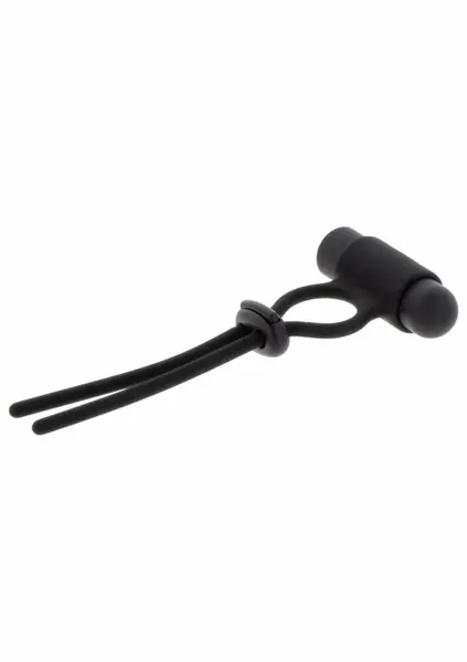 Shots Vibrating Adjustable C-Ring Silicone USB Waterproof Black