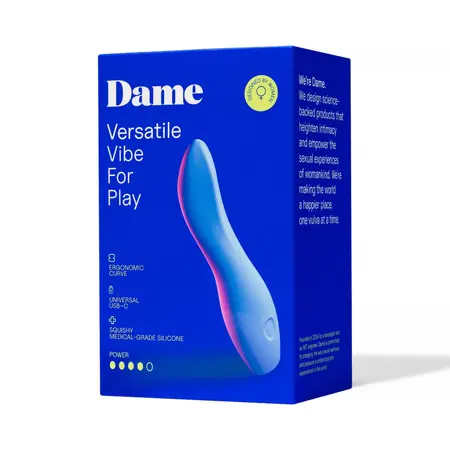 Dame Dip 2.0 Versatile Intimate Massager Periwinkle USB-C Tall Design
