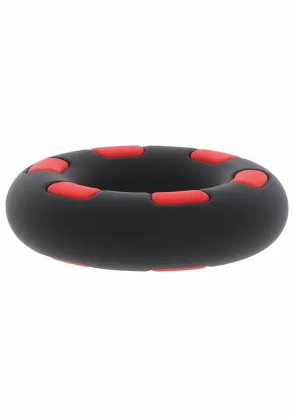 Super Stud C-Ring Liquid Silicone Textured Comfort Black