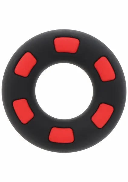 Super Stud C-Ring Liquid Silicone Textured Comfort Black