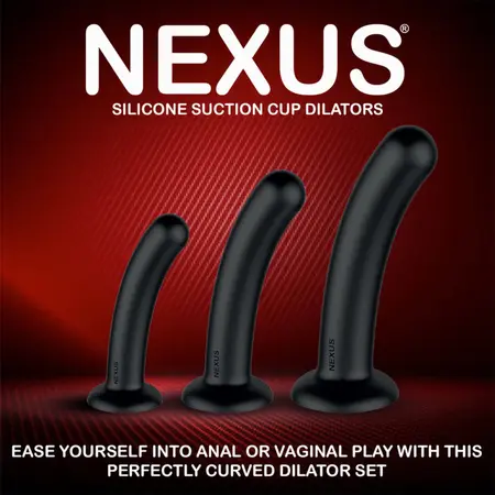 Nexus Dilator Set Silicone Intimate Training Kit Black (S/M/L)