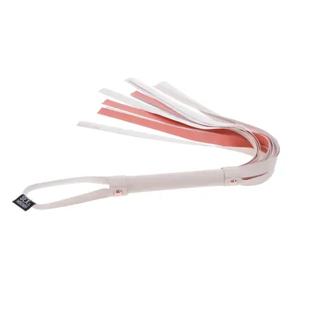 Sportsheets S&M Peaches n CreaMe Stripe Flogger Cream-Orange 32in