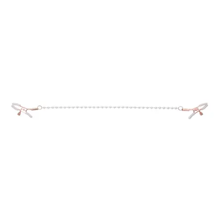 Sportsheets S&M Peaches n' CreaMe Pearl Nipple Clamps Rose Gold Adjustable