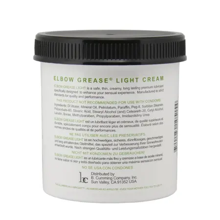 Elbow Grease Light Cream Jar 443 ml - Unscented Lubricating Cream