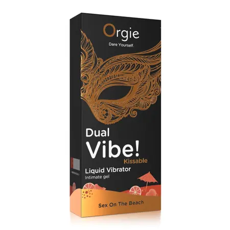 Orgie Dual Vibe Intimate Gel Sex On The Beach Flavor, Kissable, 15ml