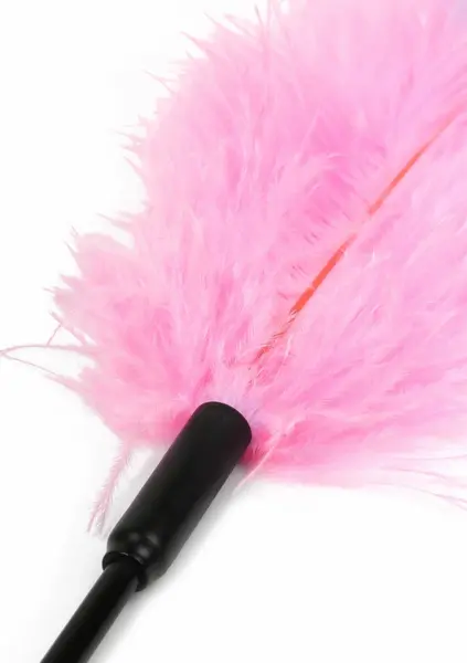HIDDEN DESIRE Double Feather Tickler Black - Dual Natural Feather Wand