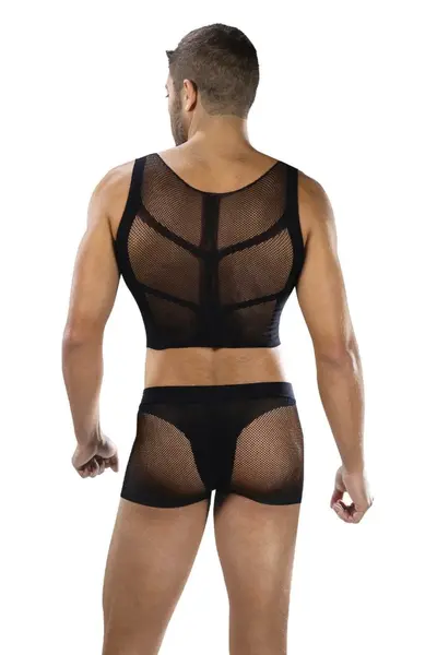 ENVY Fishnet Armor 2 Piece Set Black OS - Breathable Mesh Athletic Look