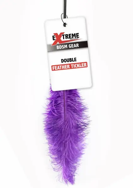 HIDDEN DESIRE Double Feather Tickler Black - Dual-Ended Sensory Tool