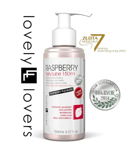 Lovely Lovers Oral Gel Raspberry Flavour 150ml Warming Sensation Vegan