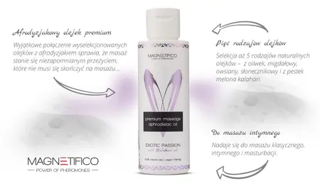MAGNETIFICO Exotic Passion Massage Oil 100ml - Natural Plant Formula