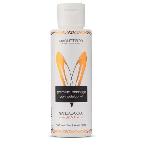MAGNETIFICO Sandalwood Premium Massage Oil 100ml - Natural Vegan Formula