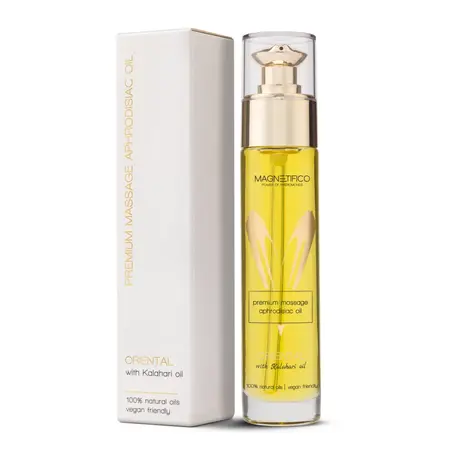 MAGNETIFICO Oriental Aromatic Massage Oil Premium 50ml Vegan Glass Bottle