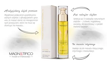 MAGNETIFICO Oriental Aromatic Massage Oil Premium 50ml Vegan Glass Bottle