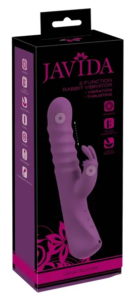 Javida 2 Function Rabbit Intimate Device - Thrusting & Vibrating, Pink
