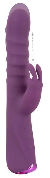Javida 2 Function Rabbit Intimate Device - Thrusting & Vibrating, Pink