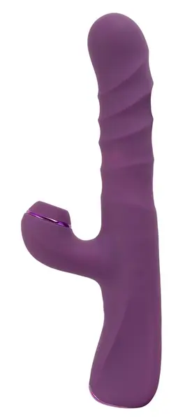 Javida 3 Function Rabbit Vibe - Thrust & Thumping, Liquid Silicone, 24cm