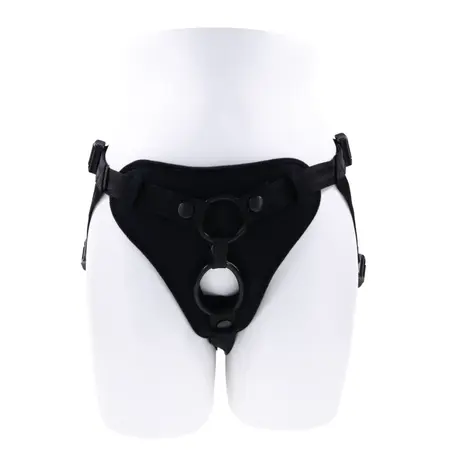 Sportsheets Dual Desires Adjustable Strap-On Harness Black