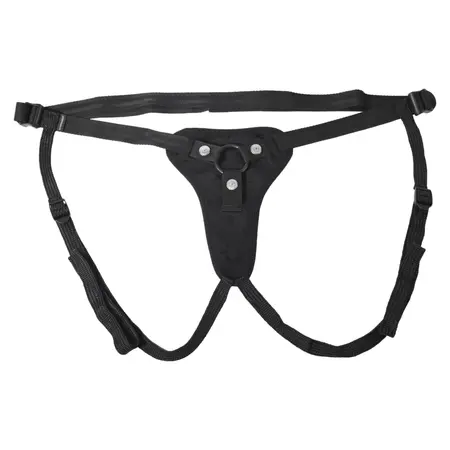 Sportsheets Hidden Pocket Strap-On Set with Remote Vibrator, Black