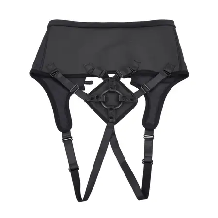 Sportsheets High Waisted Corset Harness Black Adjustable 28-60