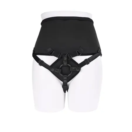 Sportsheets High Waisted Corset Harness Black Adjustable 28-60