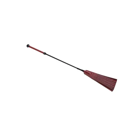 Sportsheets Saffron Fringe Crop - Red & Black, 23.75'' Dual-Layer Tip