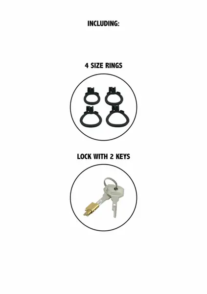 EXTREME by HIDDEN DESIRE X-Short Cage ABS Secure Lock System Black