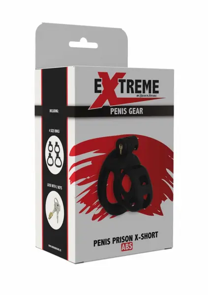 EXTREME by HIDDEN DESIRE X-Short Cage ABS Secure Lock System Black