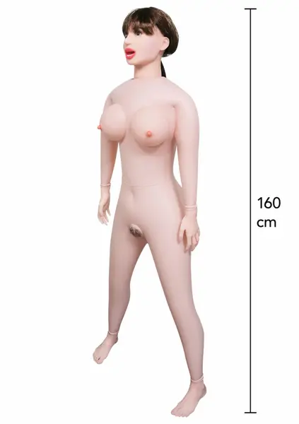 Foxy Roxy Inflatable Doll Life-Size Brunette Model with Realistic Hair