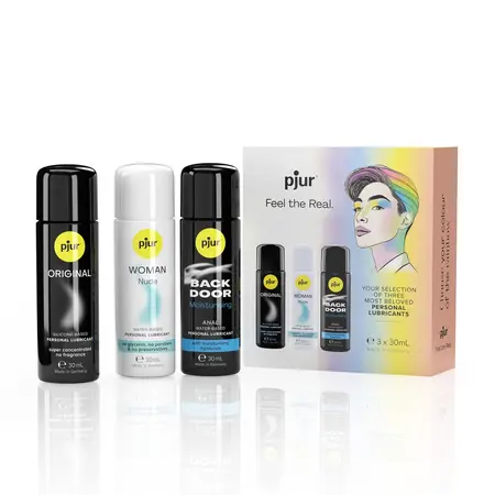pjur Pride Box Set - 3-Pack Lubricant Collection, 3 x 30ml