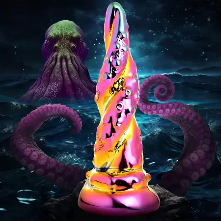 Creature Cocks Enchantress Rainbow Glass Model - Textured Artistic Design