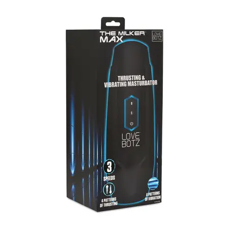 XR Brands The Milker Max Automatic Thrusting Device Black 14X Modes